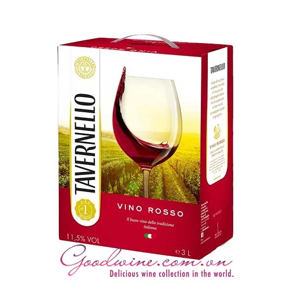 Rượu vang Tavernello Vino Rosso BIB nhập khẩu giá tốt tại GoodWine.com.vn